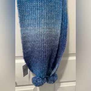 Cotton On Kids Luxe Oversized Scarf 3+yo Blue Ombré Unisex Wool Blend NWT